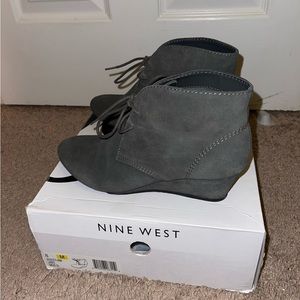 Lace up wedge bootie